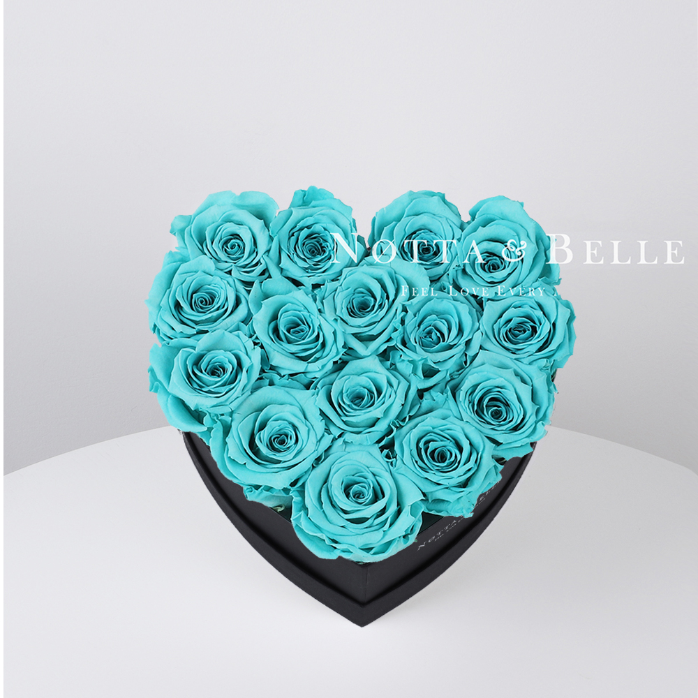 Turquoise bouquet «Love» - 15 roses 