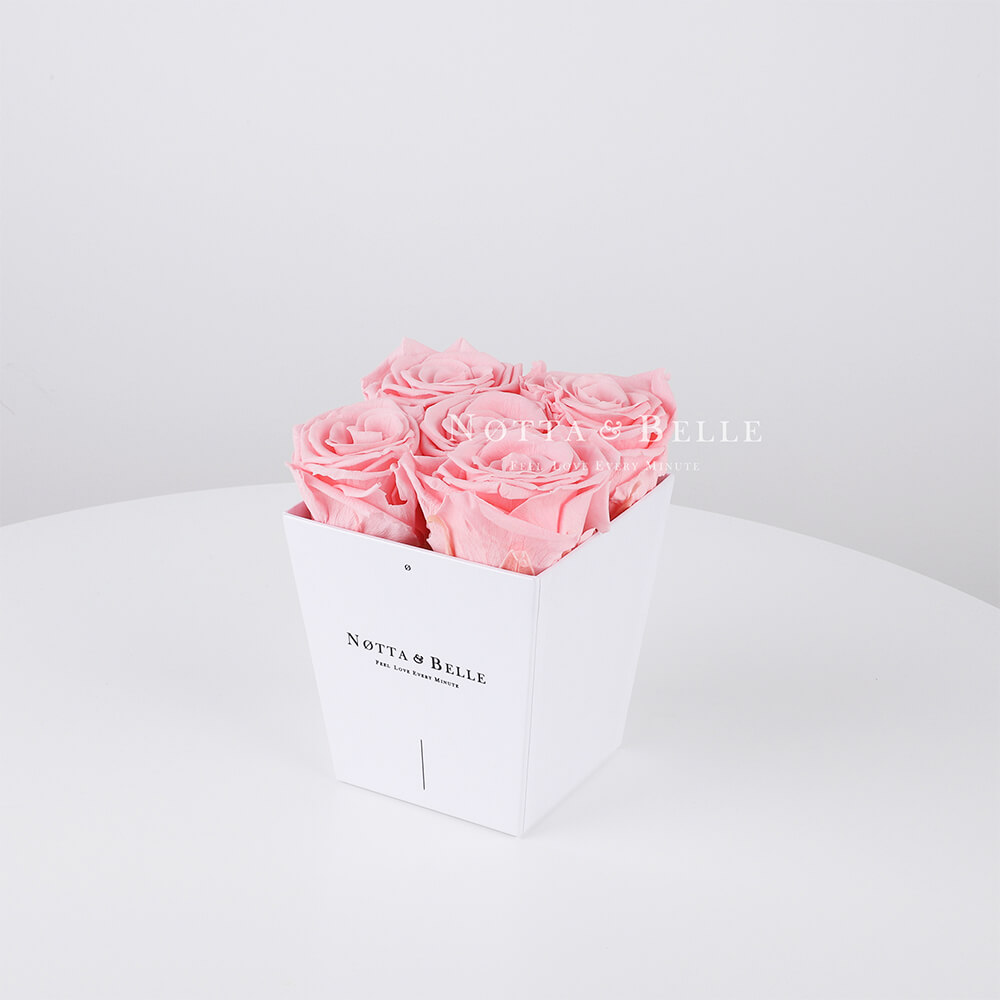 «Forever» aus 5 rosa Rosen