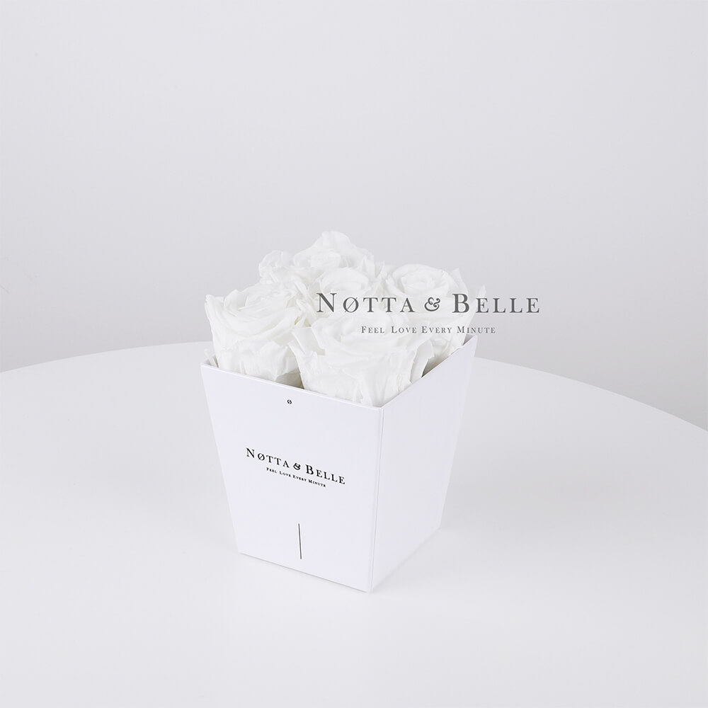 White bouquet «Forever» - 5 roses