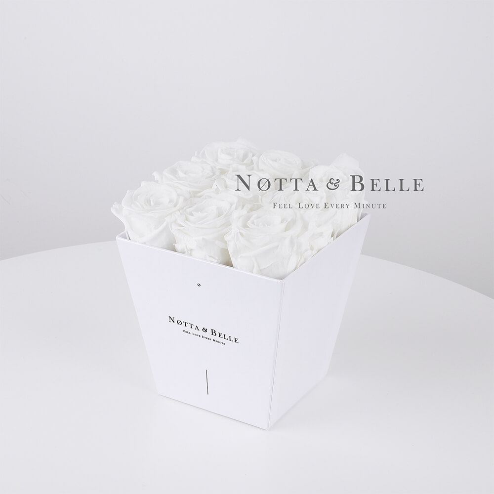 White bouquet «Forever» - 9 roses