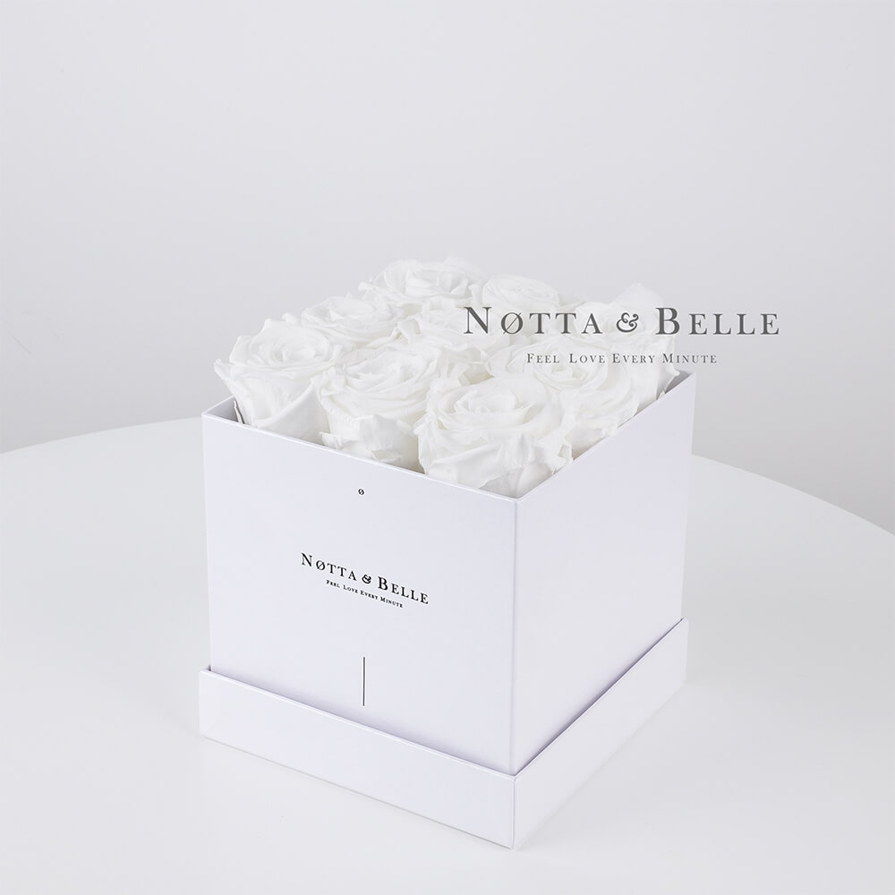 White bouquet «Romantic» - 9 roses