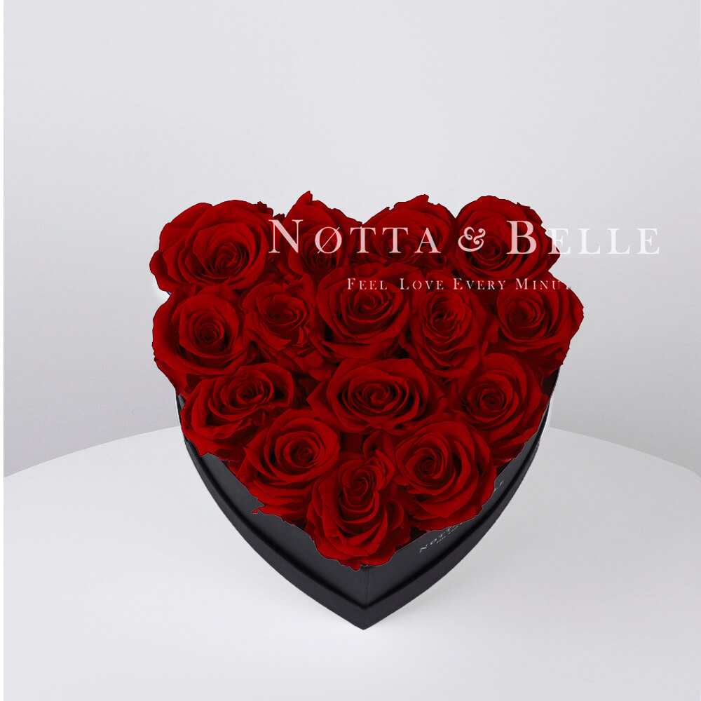 Bouquet satin lie de vin «Love» - 15 roses