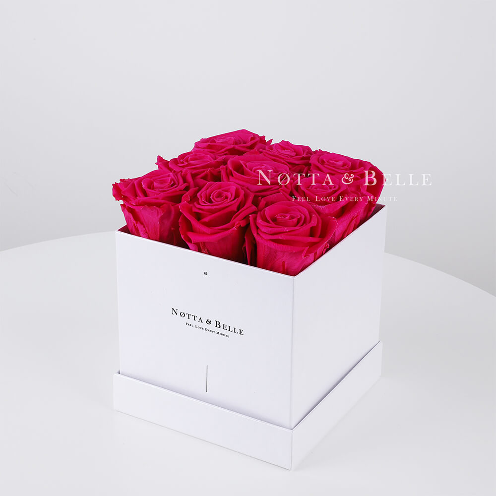  Bright pink bouquet «Romantic» - 9 roses