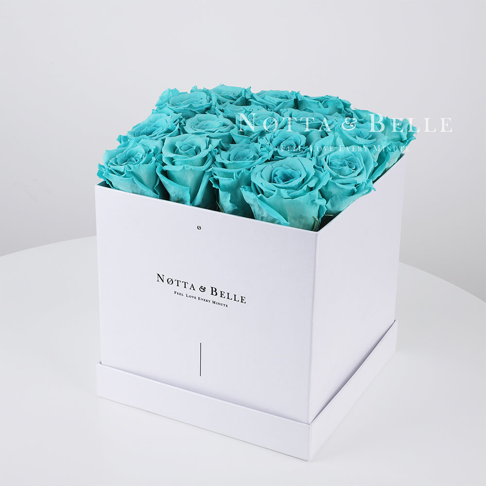 Turquoise bouquet «Romantic» - 17 roses