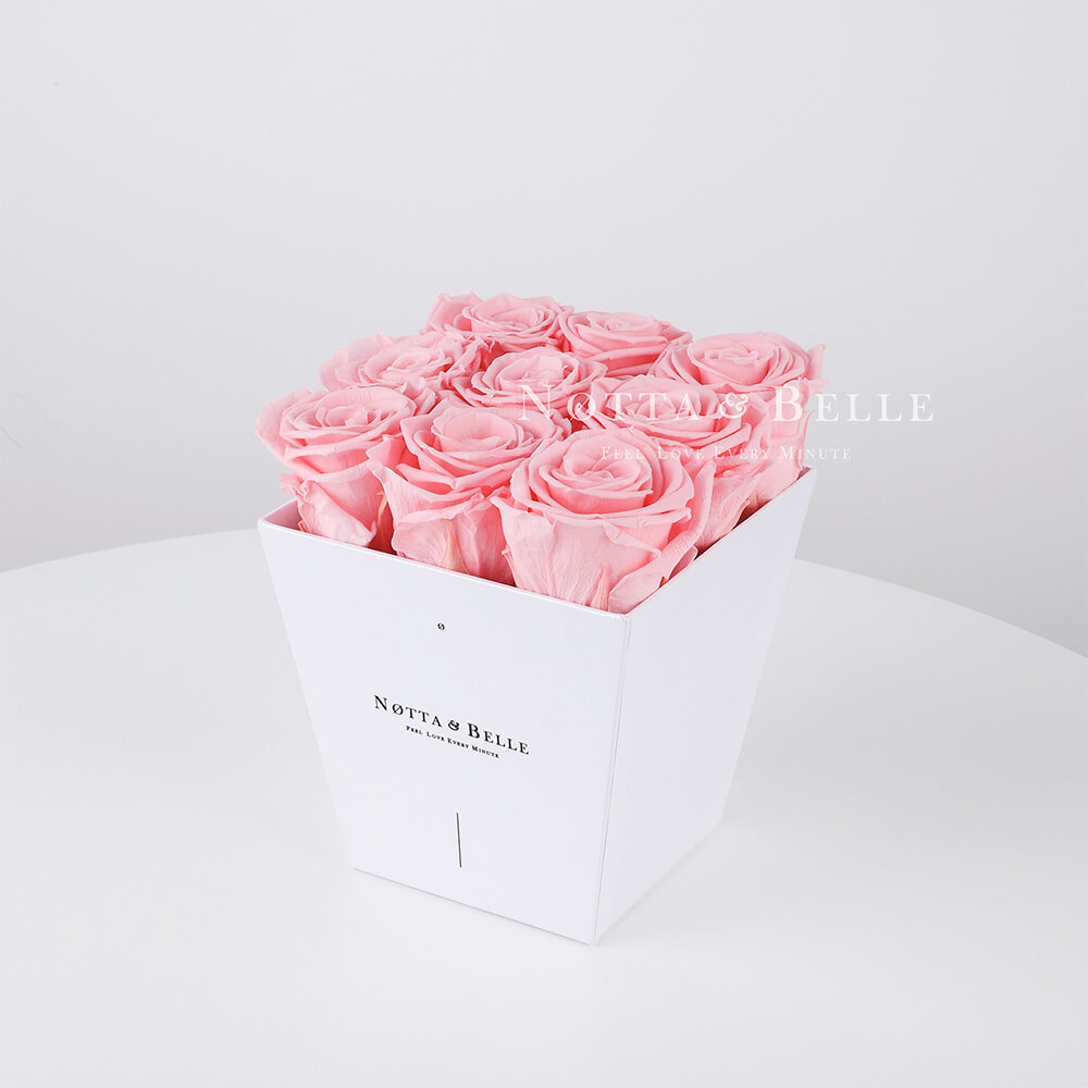 «Forever» aus 9 rosa Rosen