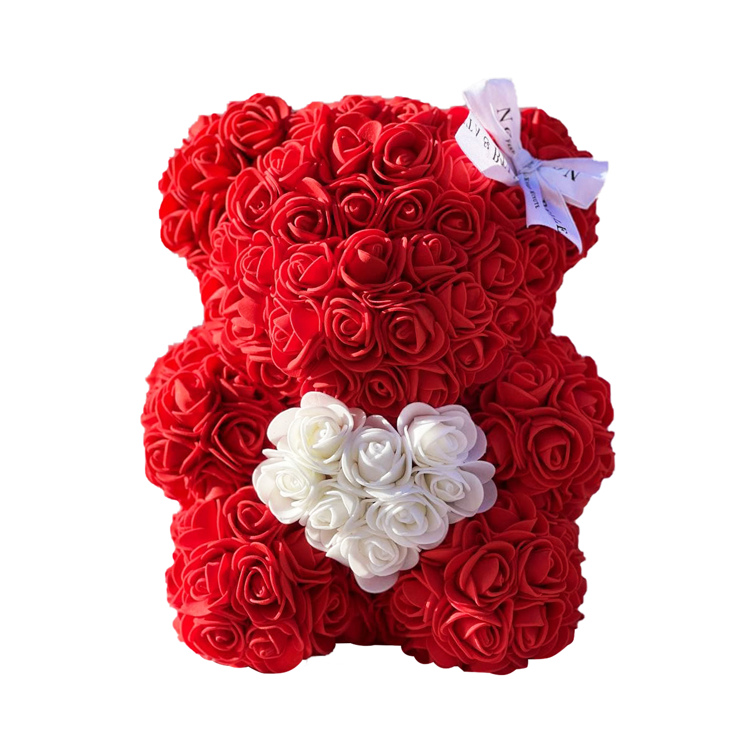Red Rose Bear with a heart - 10 in.